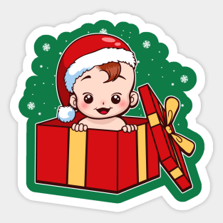 Santa Baby For Expecting Mothers Sticker